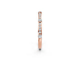 Rose gold Round Diamond Pavé Eternity Band with Prong Setting_10
