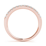 Rose gold Round Diamond Pavé Eternity Band with Shared Prong Setting 1