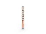 Rose gold Round Diamond Pavé Eternity Band with U-Prong Setting_6
