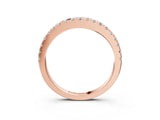 Rose gold Round Diamond Pavé Eternity Band with U-Prong Setting_7