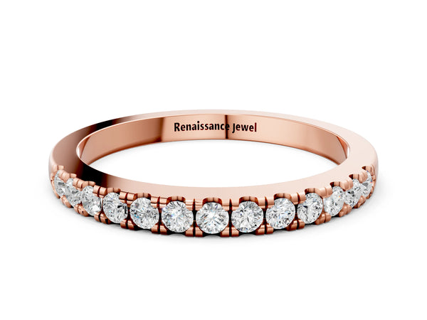 Rose gold Round Diamond Pavé Eternity Band