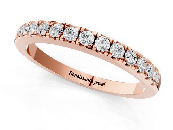 Rose gold Round Diamond Pavé Eternity Band