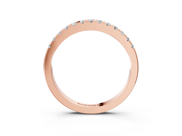 Rose gold Round Diamond Pavé Eternity Band