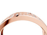 Rose gold Round Diamond Pavé Greek Key Mens Band_16