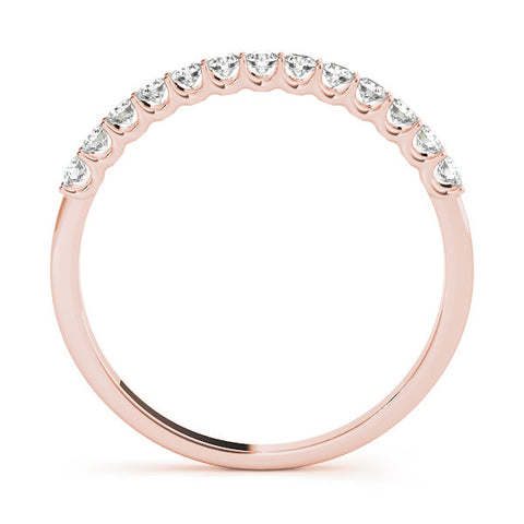 Rose gold Round Diamond Pavé Half-Eternity Band 1
