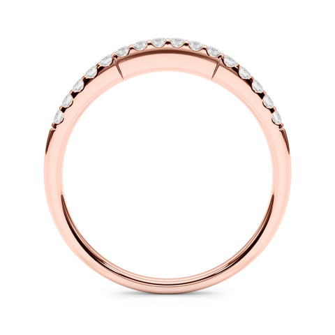 Rose gold Round Diamond Pavé Half-Eternity Band with Shared Prong Setting 2