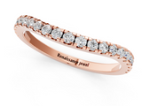 Rose gold Round Diamond Pavé Half Eternity Band with Shared Prong Setting_117