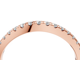 Rose gold Round Diamond Pavé Half Eternity Band with Shared Prong Setting_120