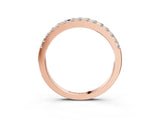 Rose gold Round Diamond Pavé Half-Eternity Band with Shared Prong Setting_6