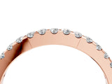 Rose gold Round Diamond Pavé Half-Eternity Band with Shared Prong Setting_7