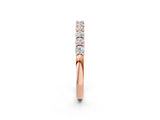 Rose gold Round Diamond Pavé Half-Eternity Band_6