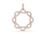 Rose gold Round Diamond Pavé Infinity Pendant with Prong Setting_6