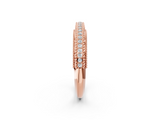 Rose gold Round Diamond Pavé Milgrain White Gold Eternity Band_6