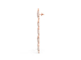 Rose gold Round Diamond Pavé Olive Branch Drop Earrings_1