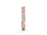 Rose gold Round Diamond Pavé Promise Ring with Round Diamond Accents_2
