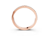 Rose gold Round Diamond Pavé Promise Ring with Round Diamond Accents_3