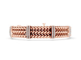Rose gold Round Diamond Pavé Rope Bracelet with Box Clasp_2