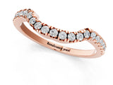 Rose gold Round Diamond Pavé-Set Contoured Wedding Band_17