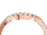 Rose gold Round Diamond Pavé-Set Contoured Wedding Band_20