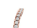 Rose gold Round Diamond Pavé Set Curved Band with Shared Prong Setting_9