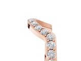 Rose gold Round Diamond Pavé Set Curved Band with U-Prong Setting_9