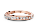 Rose gold Round Diamond Pavé Set Curved Eternity Band_4