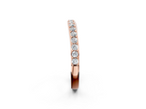 Rose gold Round Diamond Pavé Set Curved Eternity Band_6