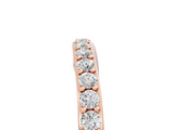 Rose gold Round Diamond Pavé Set Curved Eternity Band_9