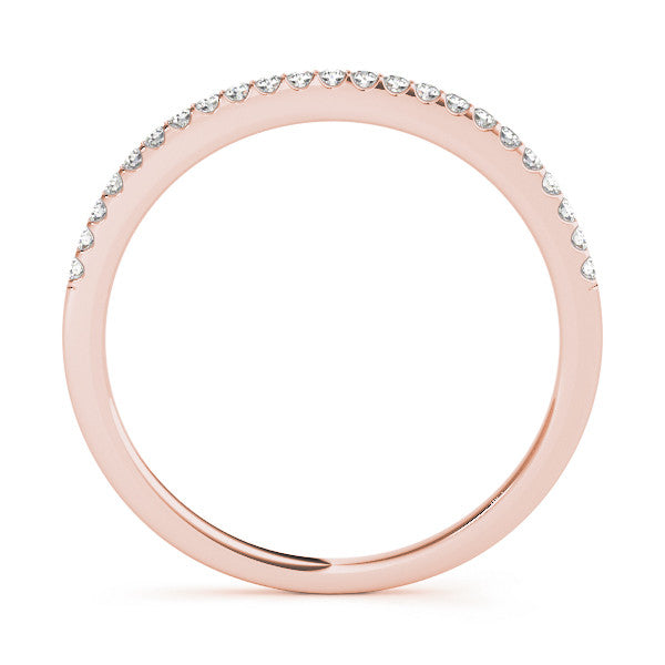 Rose gold Round Diamond Pavé Set Eternity Band with Micro Prong Setting 1