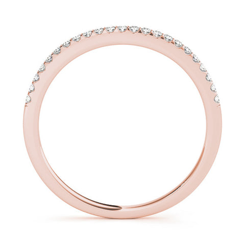 Rose gold Round Diamond Pavé Set Eternity Band with Micro Prong Setting 1