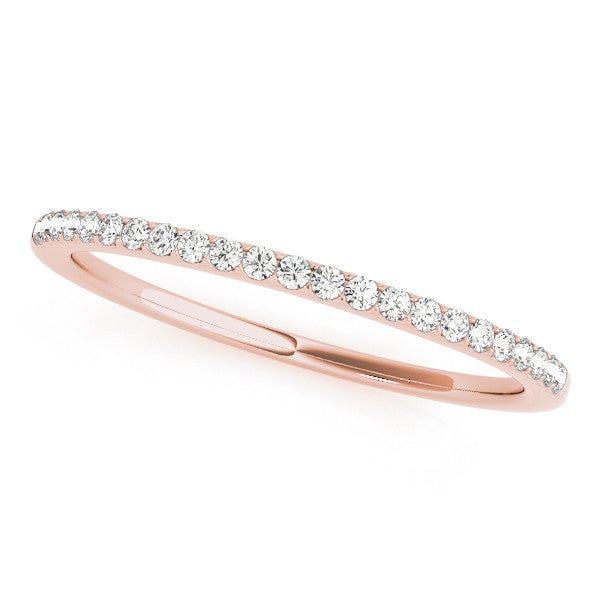 Rose gold Round Diamond Pavé Set Eternity Band with Micro Prong Setting