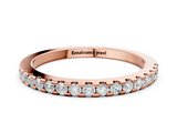Rose gold Round Diamond Pavé Set Eternity Band with Micro Prong Setting_67
