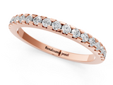 Rose gold Round Diamond Pavé Set Eternity Band with Micro Prong Setting_68