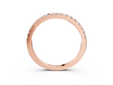 Rose gold Round Diamond Pavé Set Eternity Band with Micro Prong Setting_70