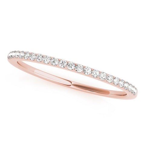 Rose gold Round Diamond Pavé Set Eternity Band with Micro Prong Setting