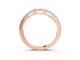 Rose gold Round Diamond Pavé Set Eternity Band_7