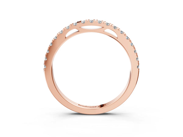 Rose gold Round Diamond Pavé Set Eternity Band