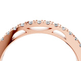 Rose gold Round Diamond Pavé Set Eternity Band_8