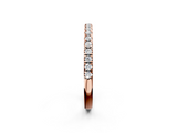 Rose gold Round Diamond Pavé Set Half Eternity Band with Shared Prong Setting_137