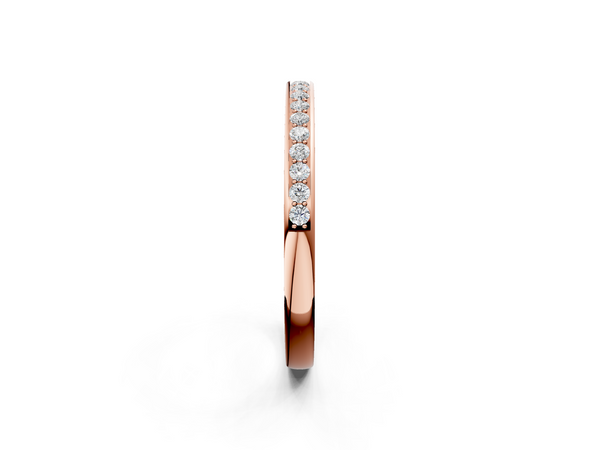 Rose gold Round Diamond Pavé Set Half-Eternity Band