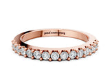Rose gold Round Diamond Pavé Set Half Eternity Band_4