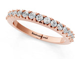 Rose gold Round Diamond Pavé Set Half Eternity Band_5