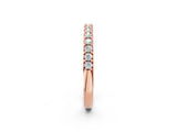 Rose gold Round Diamond Pavé Set Half Eternity Band_6