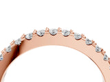 Rose gold Round Diamond Pavé Set Half Eternity Band_8