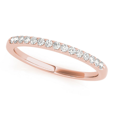 Rose gold Round Diamond Pavé Set Half Eternity Band