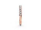 Rose gold Round Diamond Pavé Set White Gold Eternity Band_4