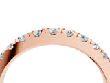 Rose gold Round Diamond Pavé Set White Gold Eternity Band_6