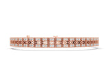 Rose gold Round Diamond Pavé Tennis Bracelet with Box Clasp_2