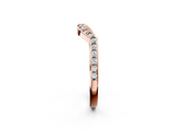 Rose gold Round Diamond Pavé Twist Band with Shared Prong Setting_6