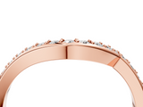 Rose gold Round Diamond Pavé Twist Band with Shared Prong Setting_8